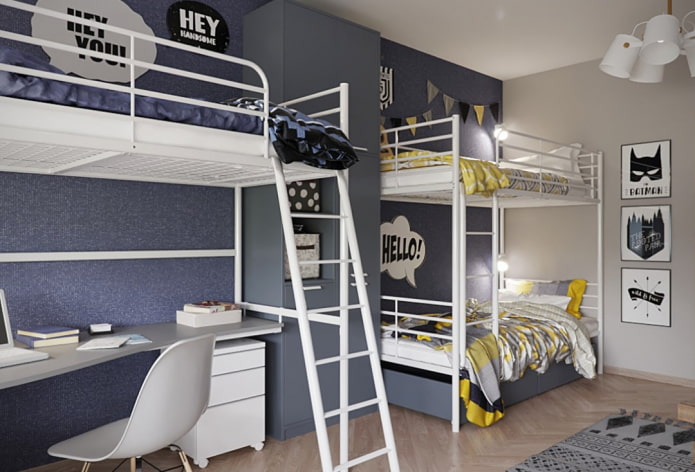 arredare una camera da letto per tre bambini