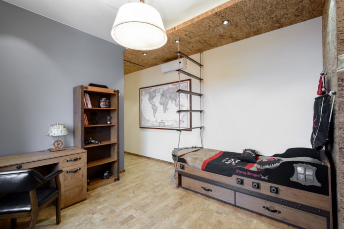 decorazione della cameretta per bambini in stile marino
