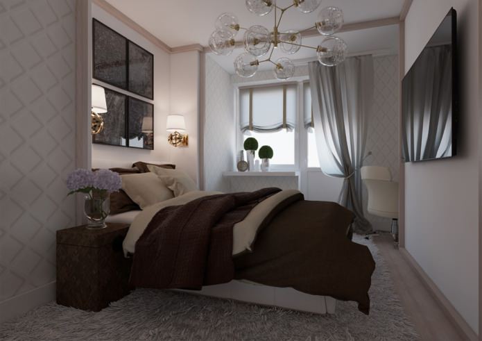 camera da letto con porta balcone