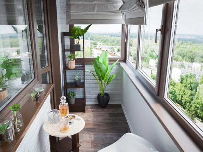 progettazione di un balcone chiuso