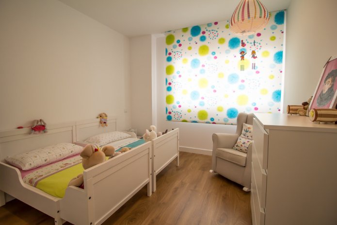 camera da letto di 9 metri quadrati per due bambini