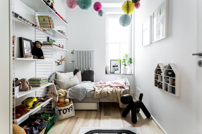 Design per la cameretta dei bambini con 9 quadrati