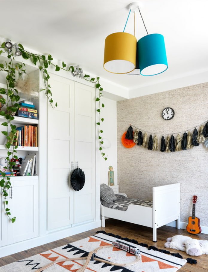 cameretta per bambini in stile scandinavo