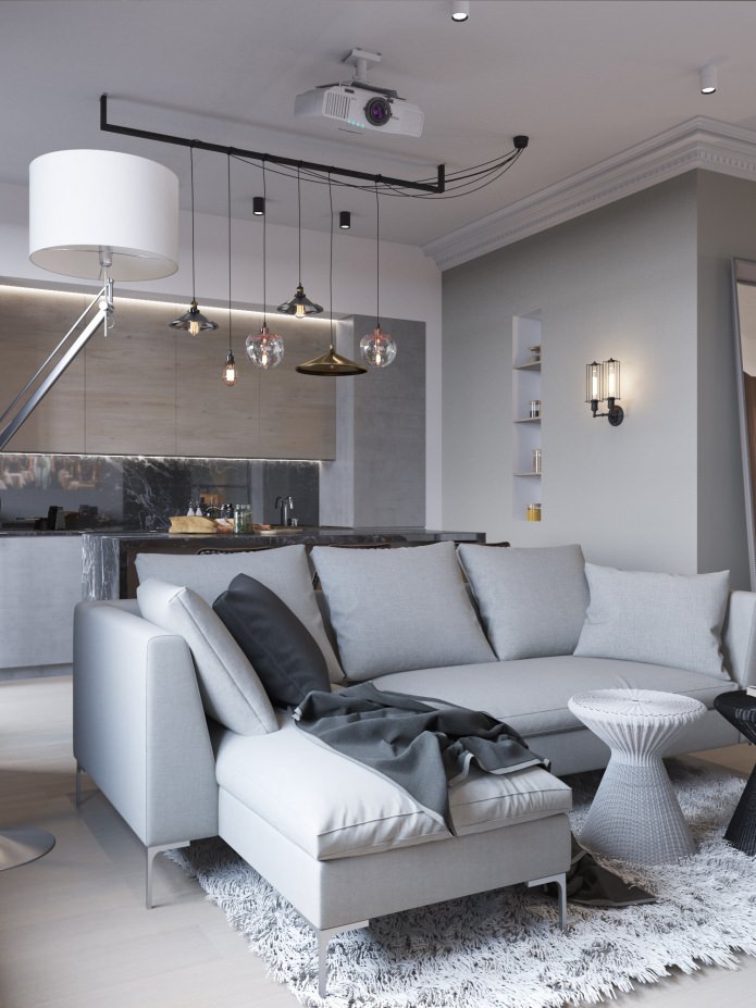 design soggiorno-cucina