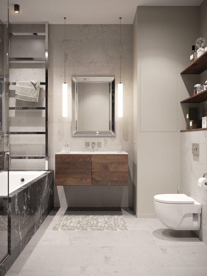 interno di un bagno con WC