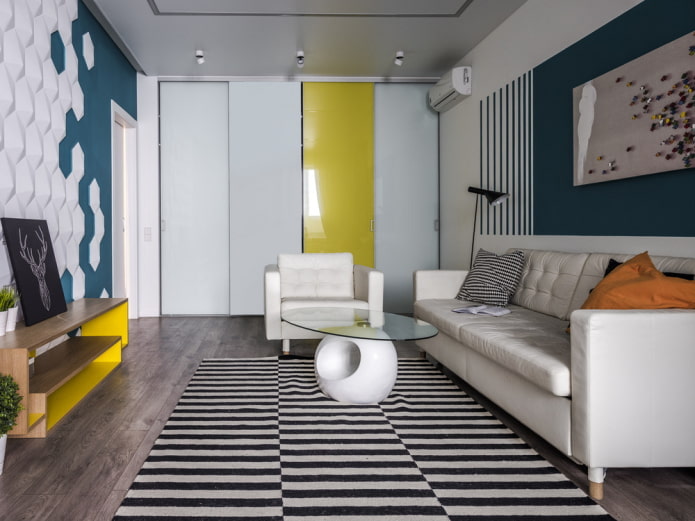 parete decorativa nel soggiorno
