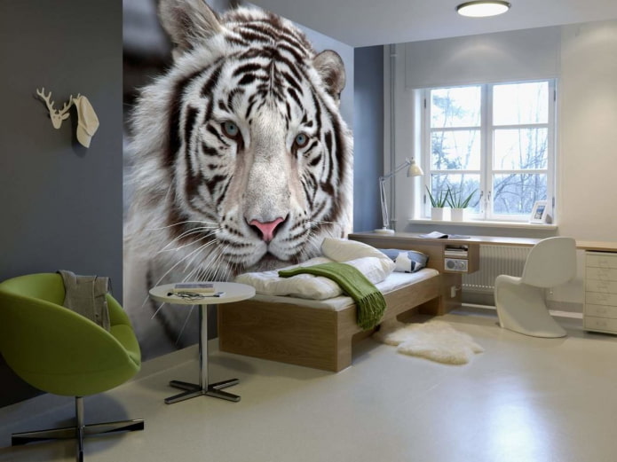 carta da parati con una tigre
