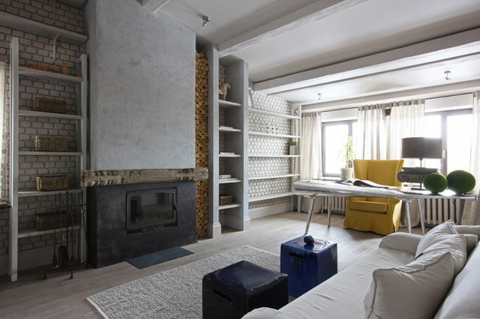 interno studio in stile loft