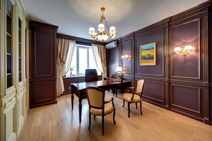 interno di uno studio in stile inglese