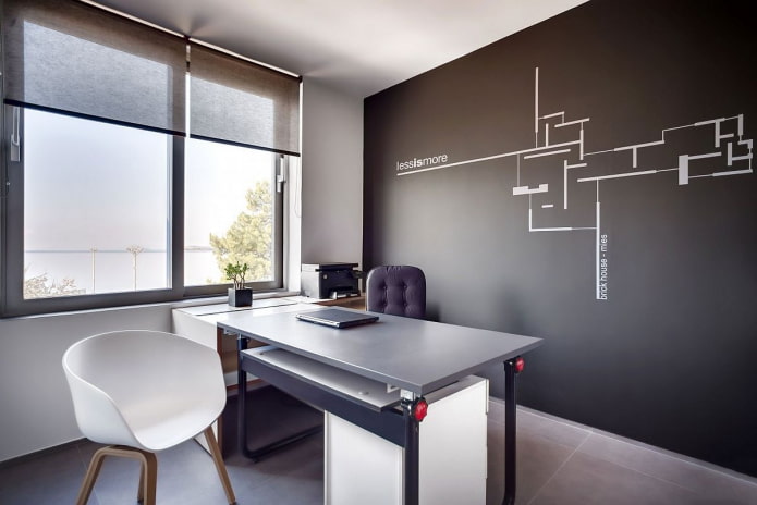 interno di studio minimalista