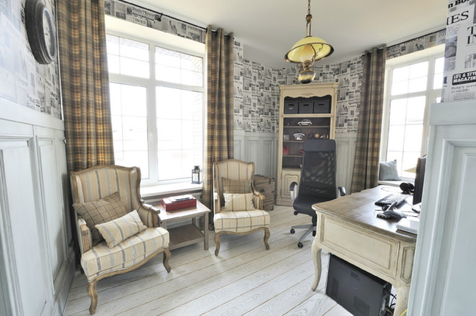 interno di uno studio in stile provenzale