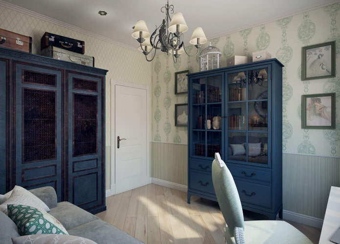 interno di uno studio in stile provenzale