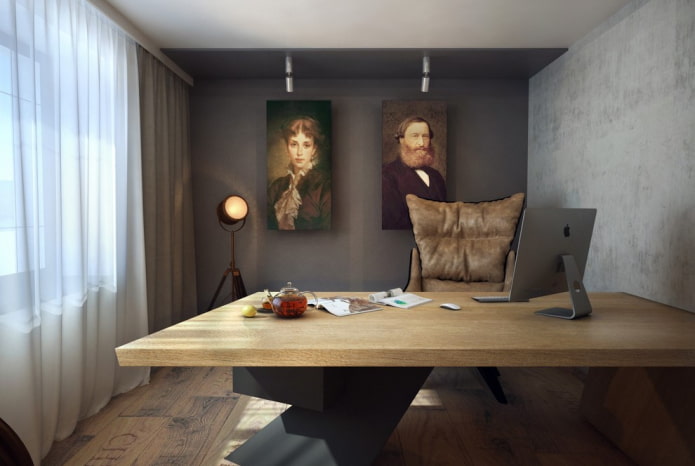 interno studio in stile loft