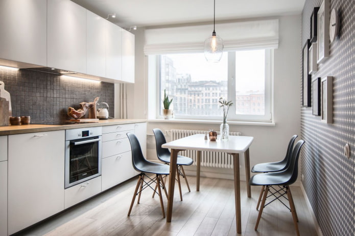 cucina di 10 mq in stile scandinavo