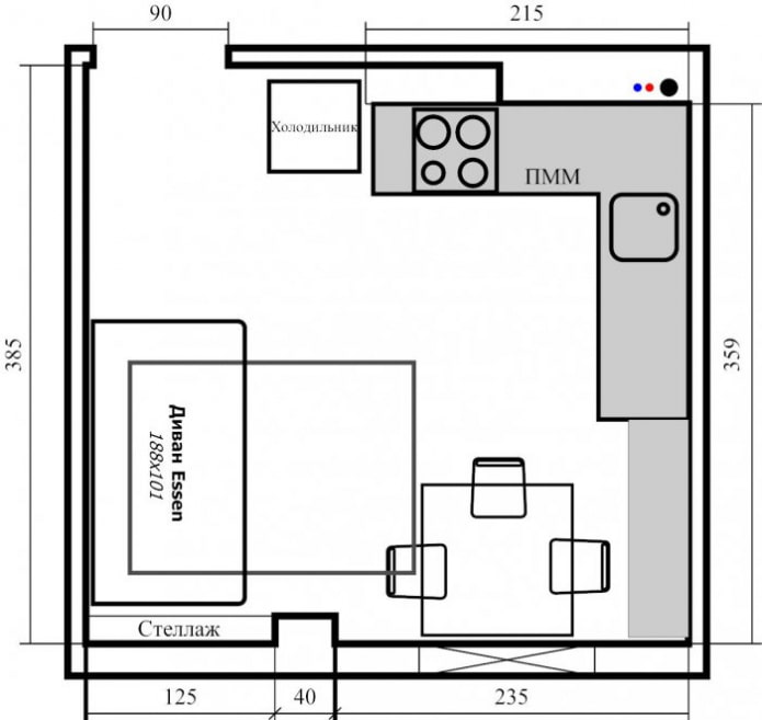 cucina 14 mq