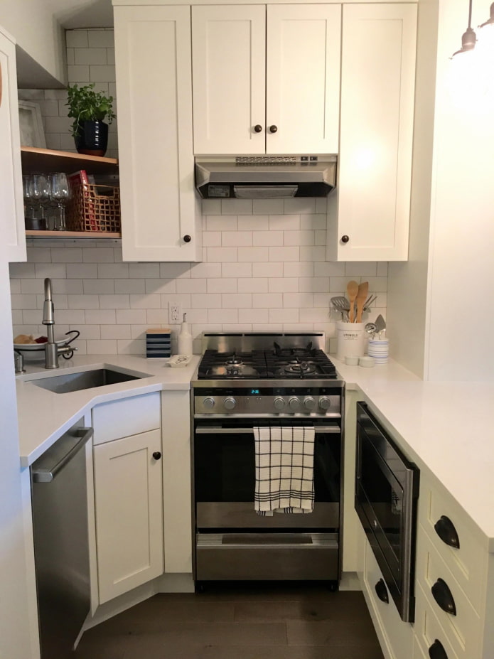 cucina stretta a U