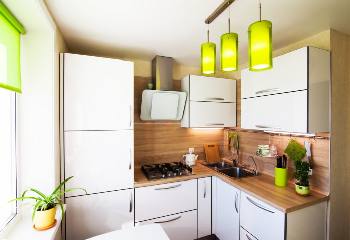 illuminazione di una cucina di 5 mq