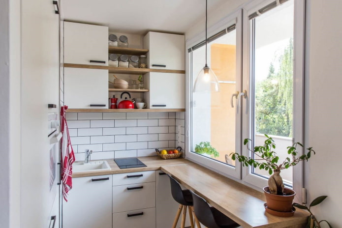 progettazione degli interni della cucina di 5 mq