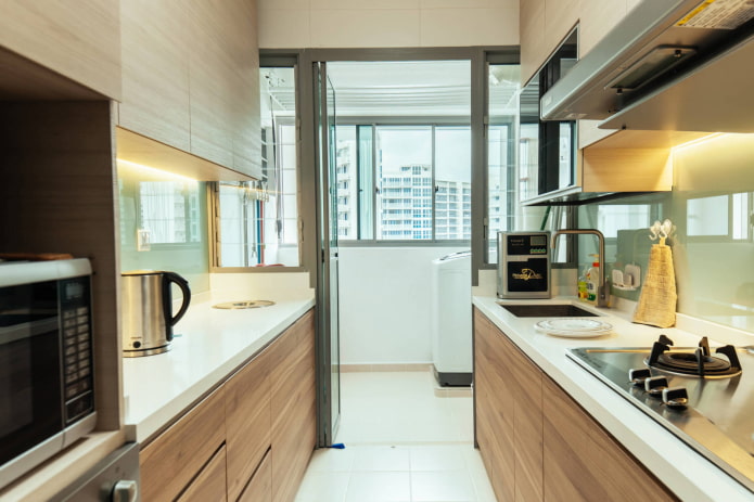 progettazione degli interni della cucina di 5 mq