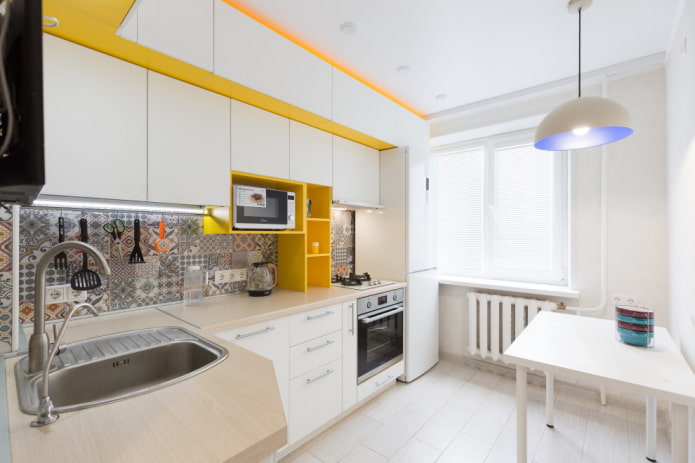 set da cucina con una superficie di 6 metri quadrati