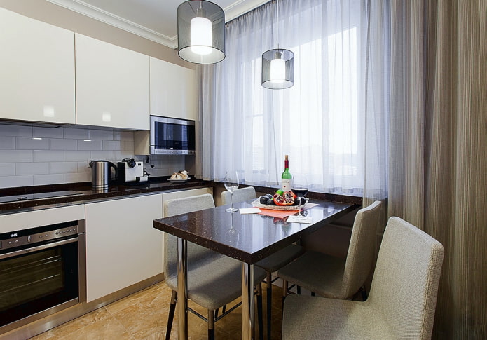 tende nella zona cucina di 6 quadrati