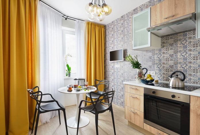 tende nella zona cucina di 6 quadrati