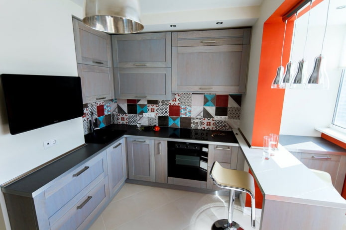 interno cucina di 6 metri quadrati