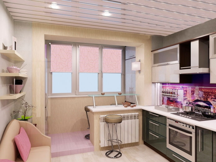 interno della cucina di 6 metri quadrati