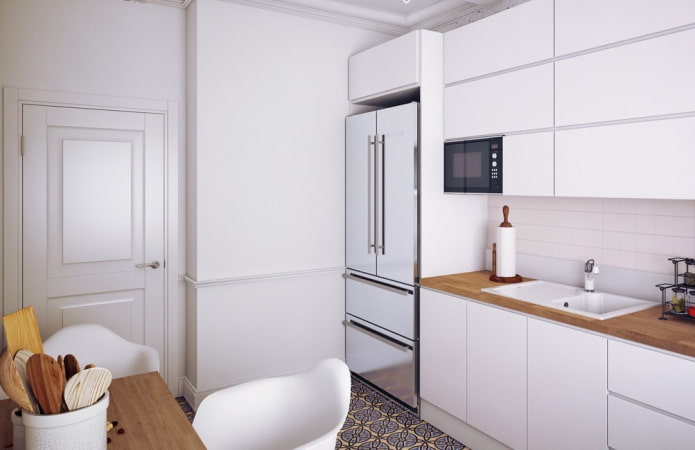 frigorifero nella zona cucina di 8 mq m