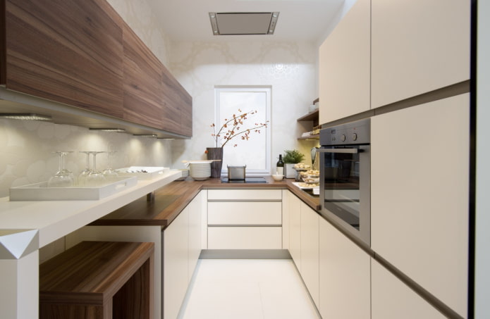zona cucina di 8 mq in stile minimalista