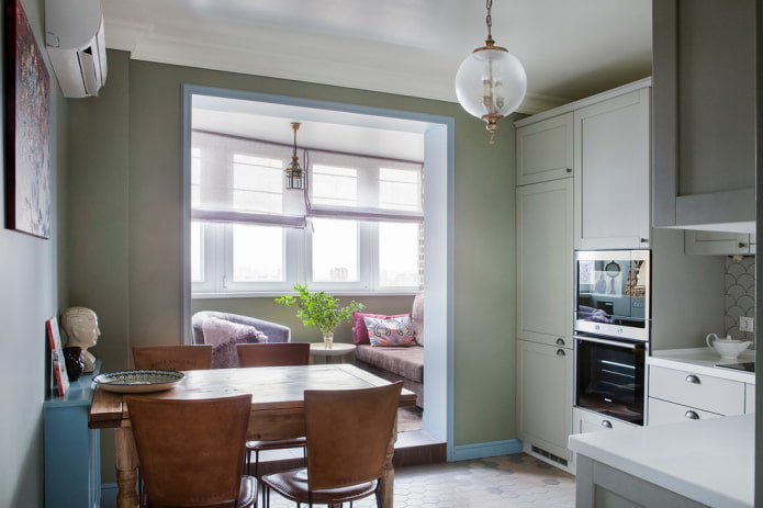 mobili in Interno della cucina abbinato alla loggia