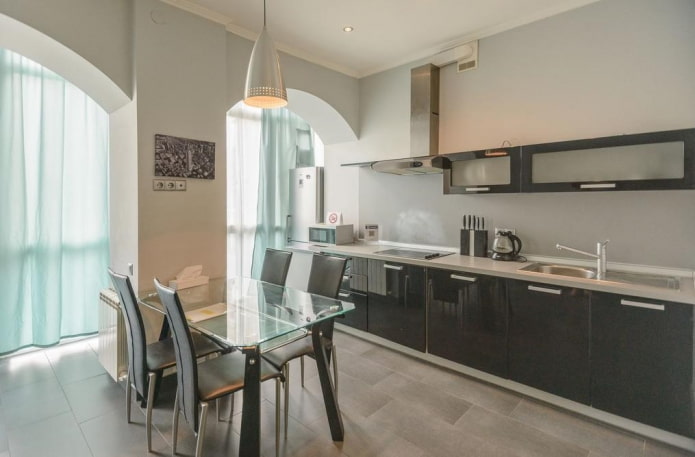 progetto di L'apertura all'interno della cucina combinata con la loggia