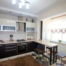 Progettazione della cucina con bancone bar: 60 foto moderne dell'interno -18
