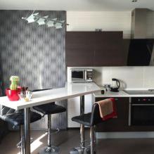 Progettazione della cucina con bancone bar: 60 foto moderne dell'interno -19