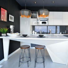 Progettazione della cucina con bancone da bar: 60 foto moderne dell'interno -6