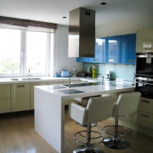 Progettazione della cucina con bancone bar: 60 foto moderne dell'interno -15