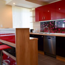 Progettazione della cucina con bancone bar: 60 foto moderne dell'interno -2
