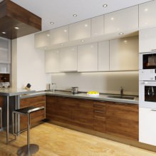 Progettazione della cucina con bancone da bar: 60 foto moderne dell'interno -11