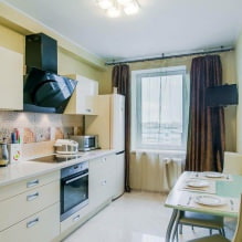 Progettazione della cucina con carta da parati verde: 55 foto moderne dell'interno-6