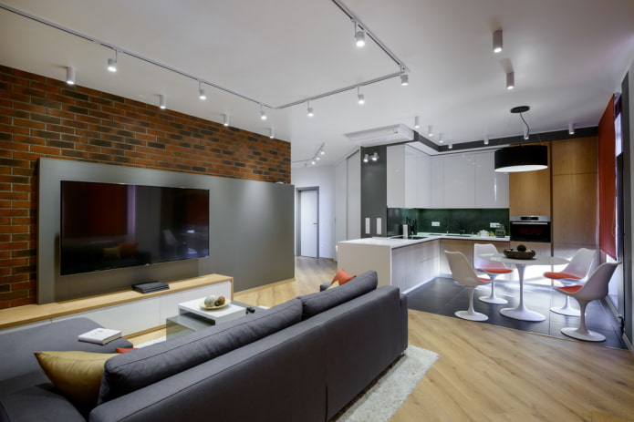 progettazione dell'illuminazione all'interno di stanze combinate