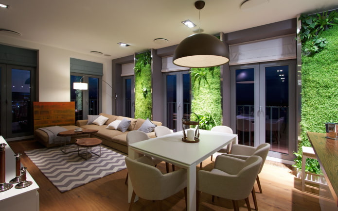 decorazione negli interni di stanze combinate
