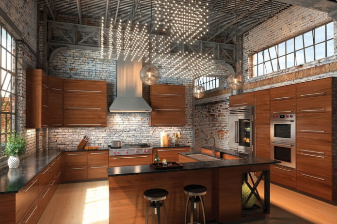 cucina in stile loft