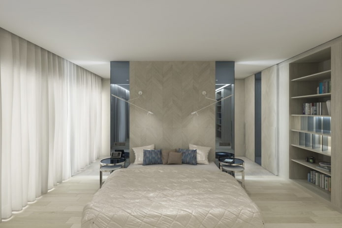design della camera da letto all'interno del appartamento di 100 metri quadrati