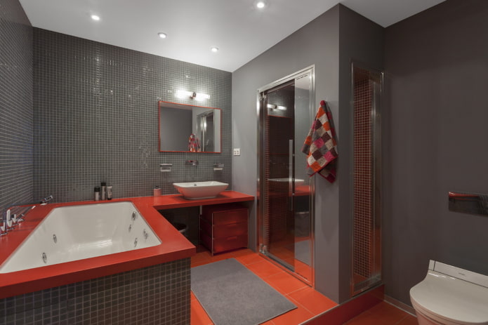 design del bagno all'interno di un appartamento di 100 metri quadrati