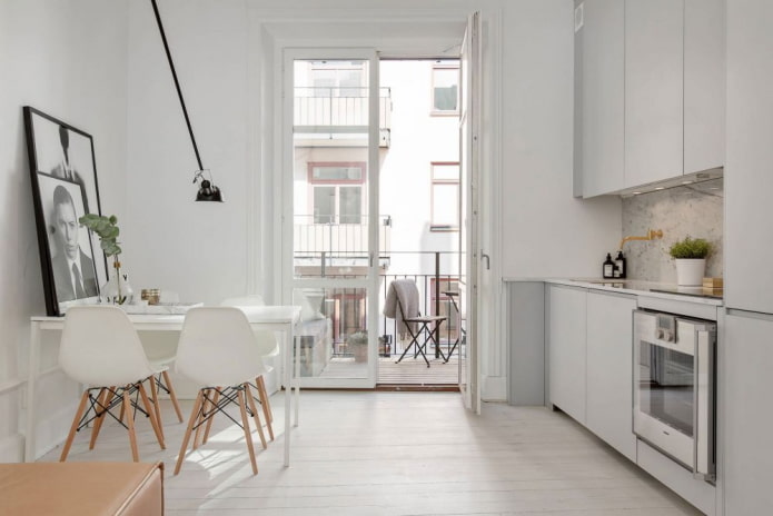 interno di un appartamento di 100 metri quadrati in stile scandinavo