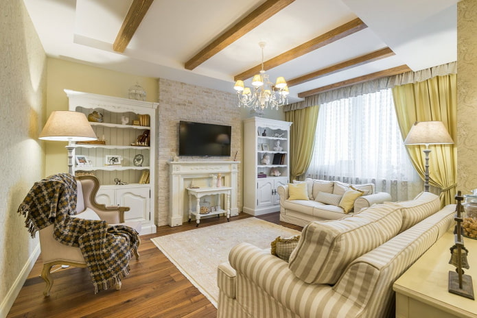interno di un appartamento di 100 metri quadrati in stile provenzale
