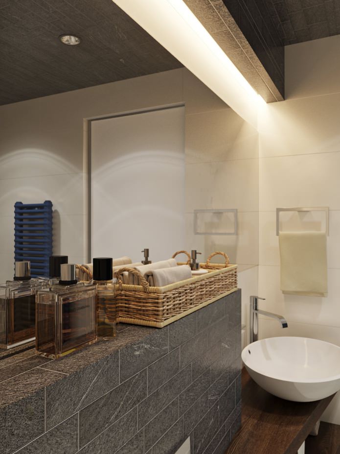 progetto di un bagno in un monolocale