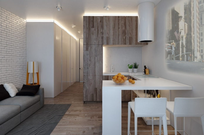 Progetto cucina-soggiorno
