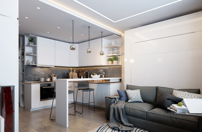 Appartamento di 35 metri quadrati in stile moderno
