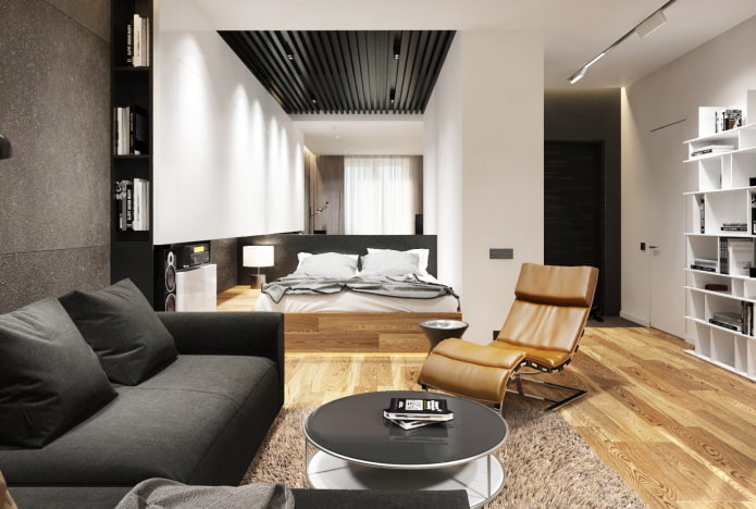 interno di un appartamento di 36 metri quadrati in stile moderno